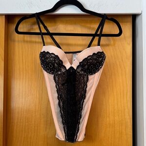 Victoria's Secret Pink and Cream Lace Corset
